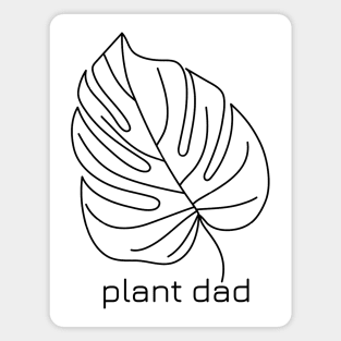 Plant Dad Garden Succulent House Plant Minimalistic Magnet